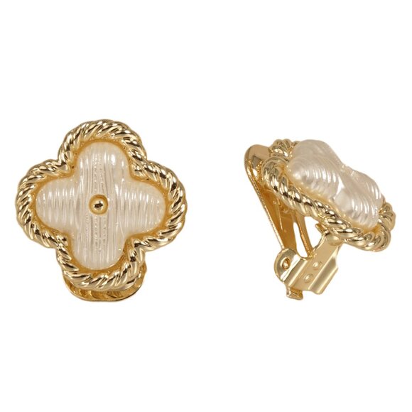 2 PAIRS OF CLIP EARRINGS, CLOVER AND CLIP LOVERS DREAM - Picture 2 of 2